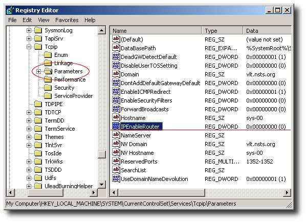 Маршрутизація в Windows XP